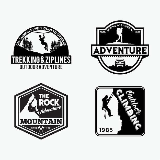 Abenteuer abzeichen und logo