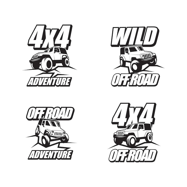 Vektor abenteuer offroad-logo-sammlung