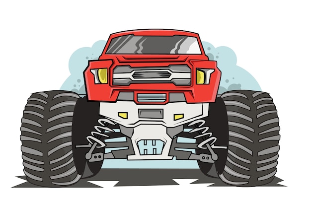 Abenteuer offroad monster truck illustration