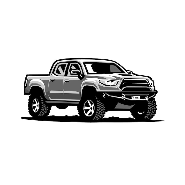 Abenteuer pickup-truck-illustrationsvektor