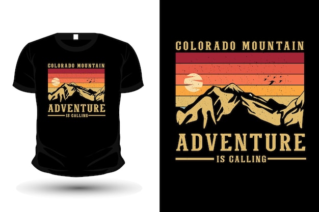 Abenteuer ruft merchandise silhouette t-shirt design retro-stil design
