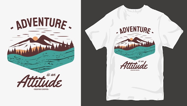 Abenteuer t-shirt design. outdoor-t-shirt-design-slogan.