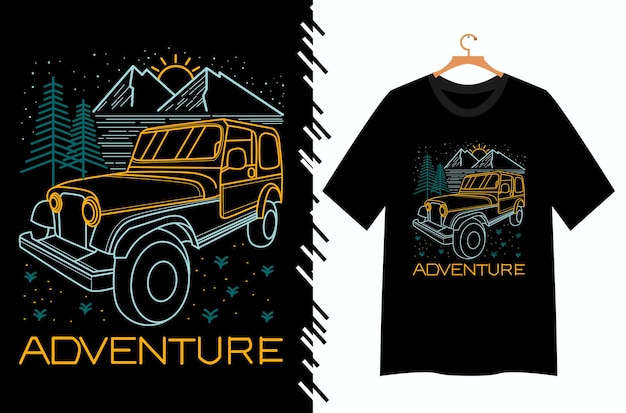 Abenteuer-vektor-t-shirt-design