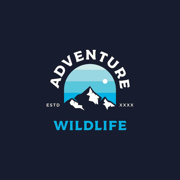 Abenteuerabzeichen Logo Design Illustration