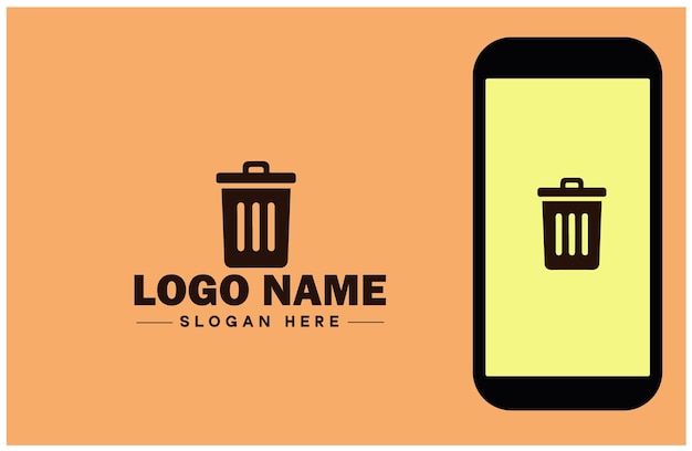 Vektor abfallkorb-symbol recycle reduzieren umwelt abfall web-app-vektor-logo