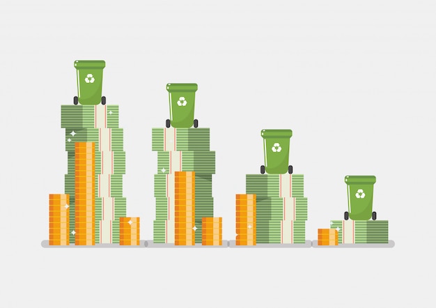 Abfallwirtschaftsbudget infografik