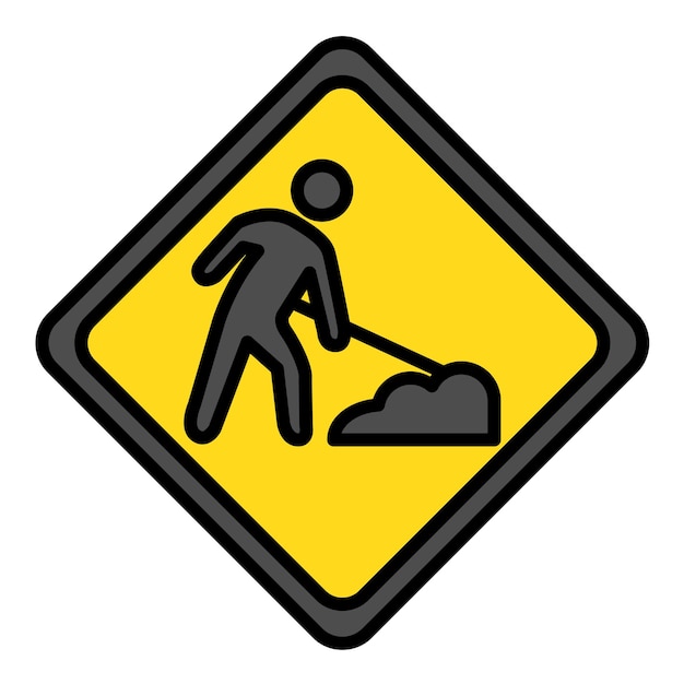 Abflächenveranschaulichung von Straßenarbeiten