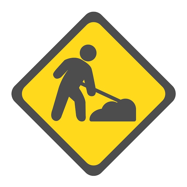 Abflächenveranschaulichung von Straßenarbeiten