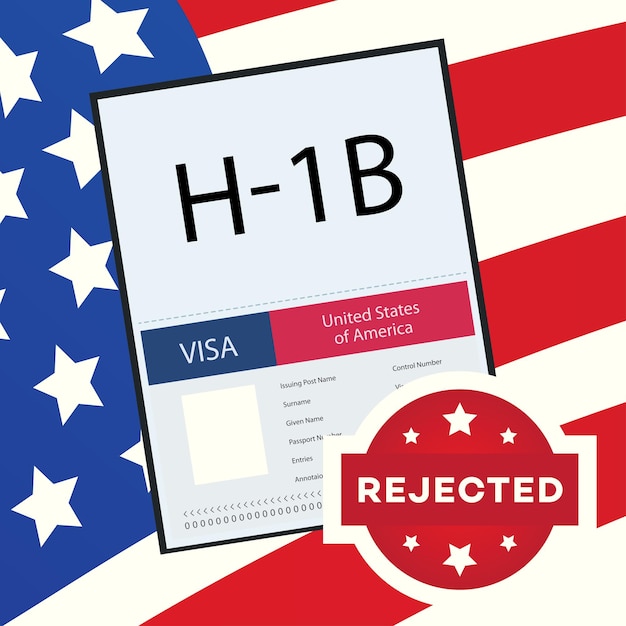 Abgelehnte visa h1b-konzeptillustration