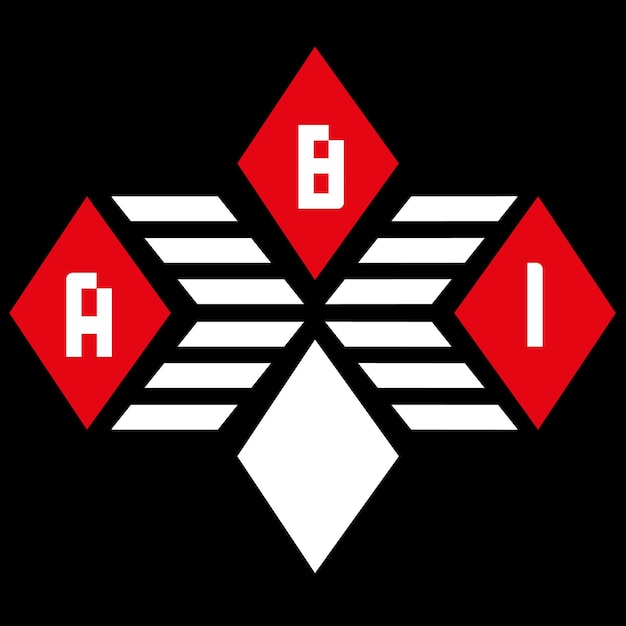 Vektor abi-letter-logo-vektor-design rot ein weißer schwarzer hintergrund aai-literalogo-ikonen-design