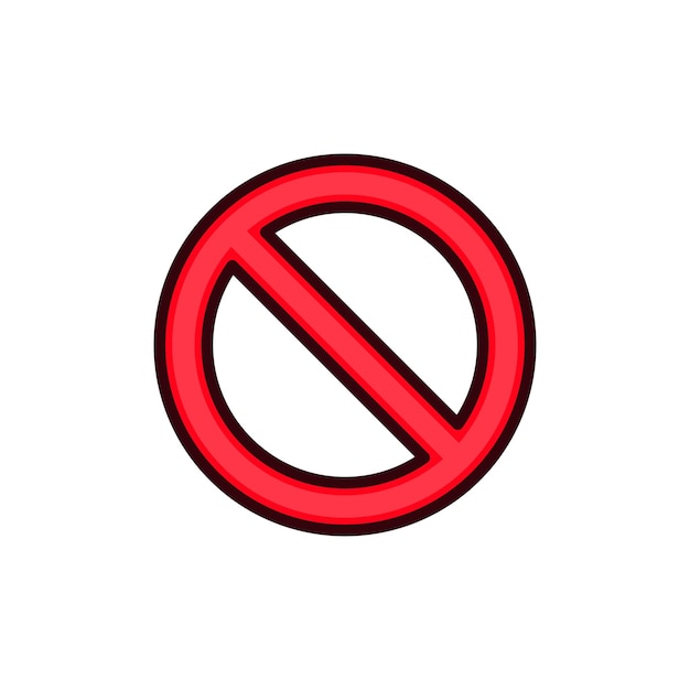 Ablehnung des Icon-Vektor-Design-Vorlages