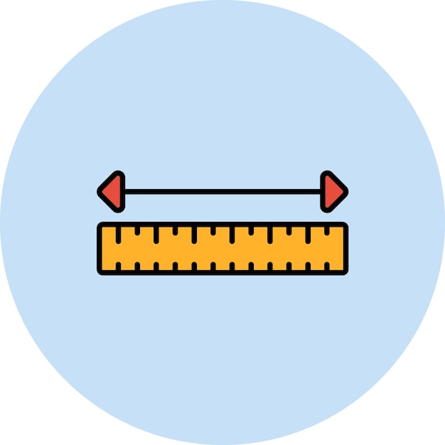 Vektor abmessbandflachveranschaulichung