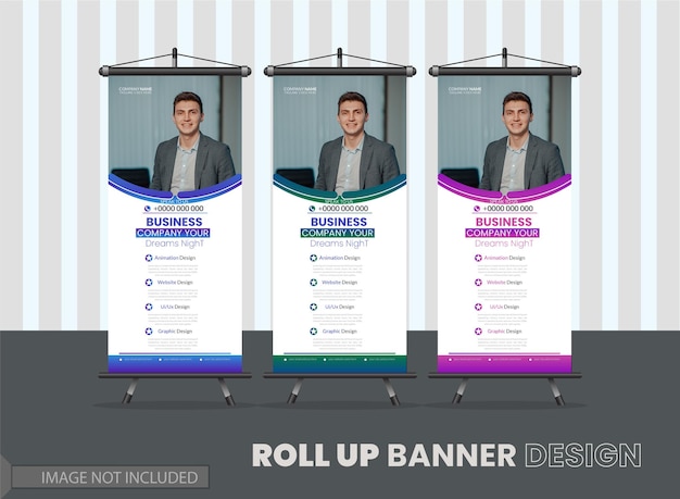 Abmessungen des business-roll-up-banners