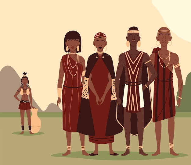 Aborigines zusammen