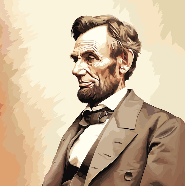 Vektor abraham lincoln war ein amerikanischer jurist, politiker und staatsmann, der als 16. präsident fungierte