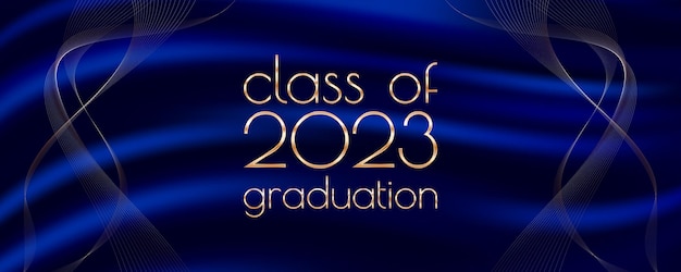 Abschlusstextdesign der Klasse 2023 für Karteneinladungen oder Banner