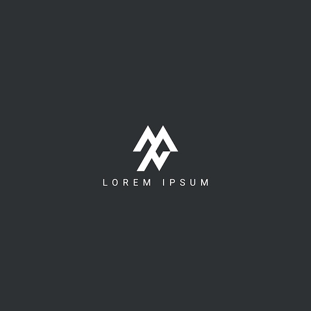 Abstract Anfangsbuchstabe MN NM Logo-Design-Vorlage Vektor