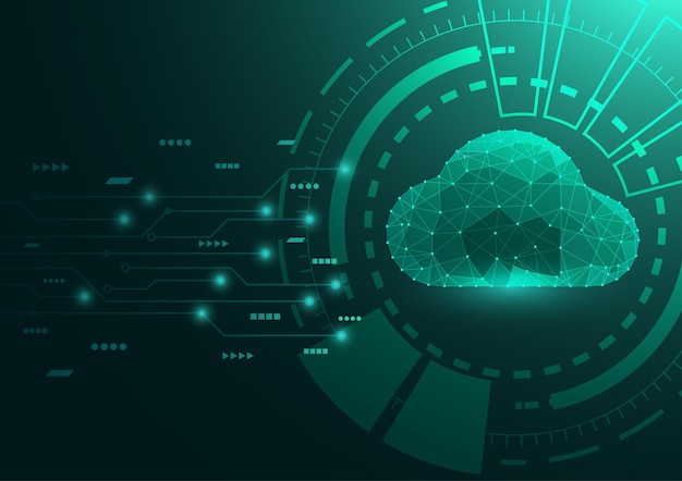 Abstract Cloud-Computing und Online-Storage-Technologie Hintergrund Ein Netzwerk eines Geschäftscomputers