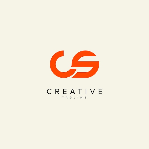 Abstract CS SC Buchstabe Modernes Monogramm Stil Logo Design Anfangsvektorvorlage
