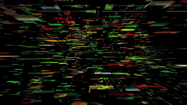 Abstract digital cyberspace with moving particles Cyber security database Matrix technology decoder Futuristic hitech background with dots High speed big data Vector illustration