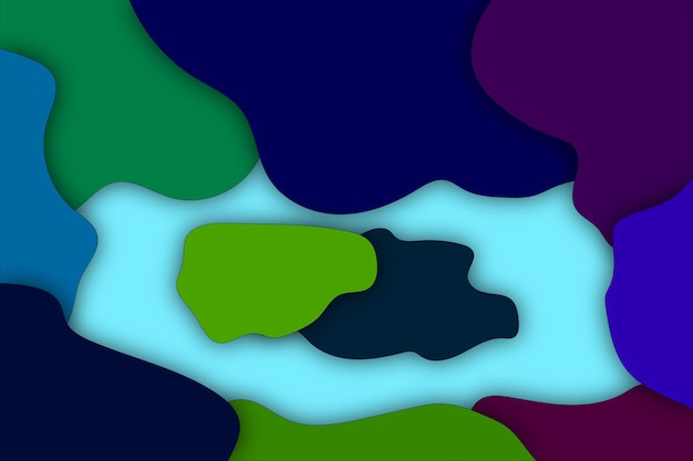 Abstract Farbige Wellen-Hintergründe Flüssigkeitsgradienten Papierschnitt-Designs für moderne grafische Projekte
