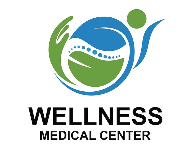 Abstract Figur Logo für Gesundheit Medizinische Fitness Schönheitsindustrie gesundes medizinisches Zentrum