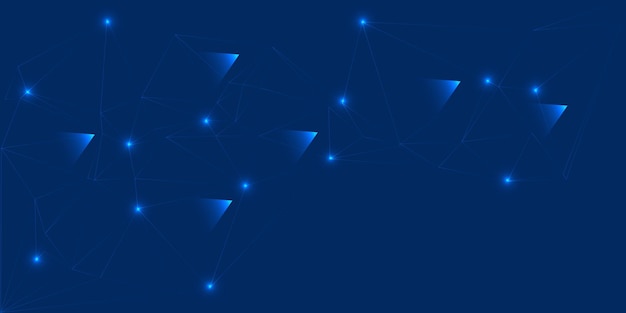Abstract Futuristisches Netzwerk mit leuchtenden Knoten