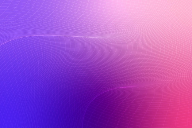 Abstract Gradient mit wellenförmigen Linien in Rosa, Lila und Blau