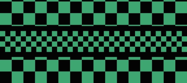 Vektor abstract grüne schwarze quadrate tanjiro-hintergrund tapeten