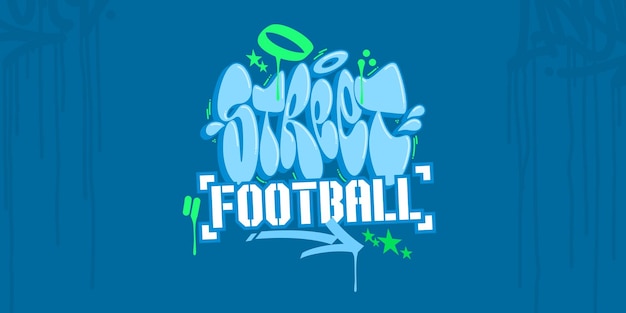 Vektor abstract hip-hop handschrift urban graffiti-stil straßenfußball vektor-illustration