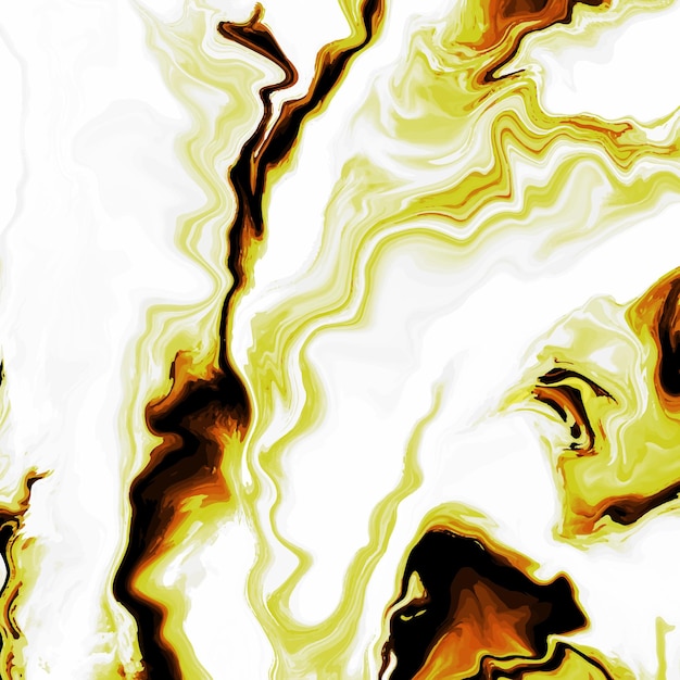 Abstract illustration fluid art design hintergrund gelbe farbe vektor