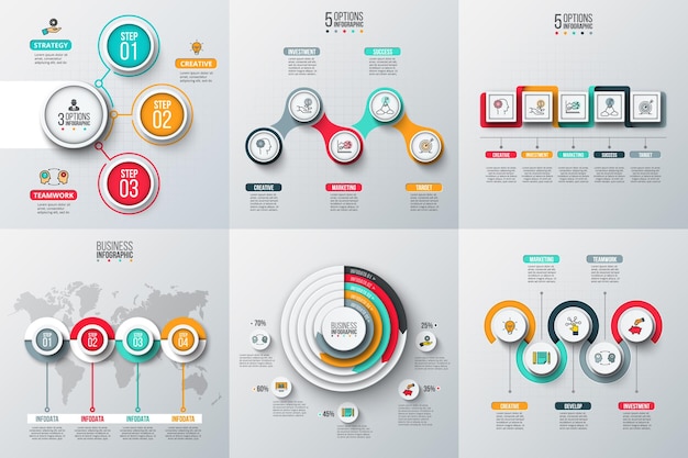 Vektor abstract infografiken anzahl optionen vorlage