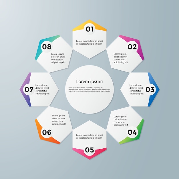 Abstract infografiken anzahl optionen vorlage