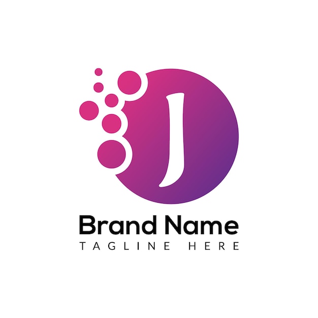 Abstract j buchstabe moderne anfangsbuchstaben logo-design