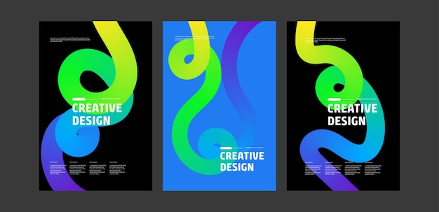 Abstract Kreative Design-Vorlagen lebendige Gradientenwirbel