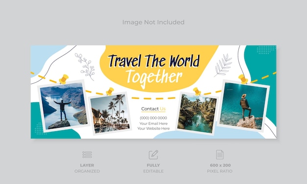 Abstract kreative Reise Tour Urlaub Social Media Marketing Facebook Cover Banner Design Vorlage