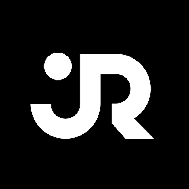 Abstract Kreatives Logo-Konzept für die Buchstaben jr