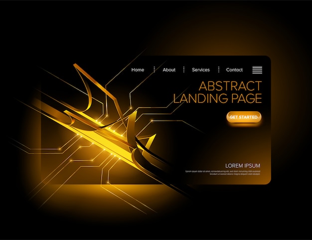 Abstract landing page design