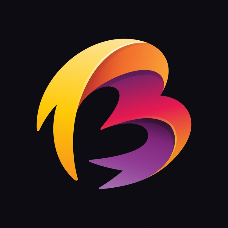 Abstract Logo mit dem Buchstaben B