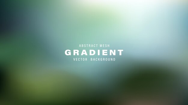 Abstract Mesh Gradient Vector Hintergrund Teal Grün verschwommenes Design