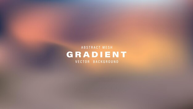 Abstract Mesh Gradient Vector Hintergrund verschwommen glatt weich pastell orange braun grau Design
