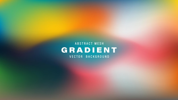 Abstract Mesh Gradient Vector Hintergrunddesign Farbig verschwommen