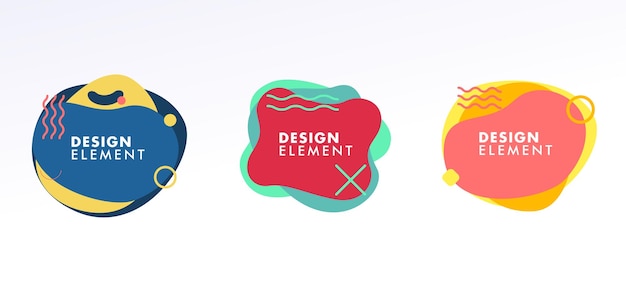 Abstract Moderne Grafikdesign-Elemente Dynamische farbige Banner und Formen mit Linien und fließenden