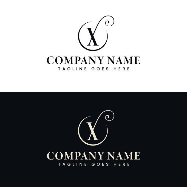 Abstract premium royal luxus eleganter buchstabe x logo-design