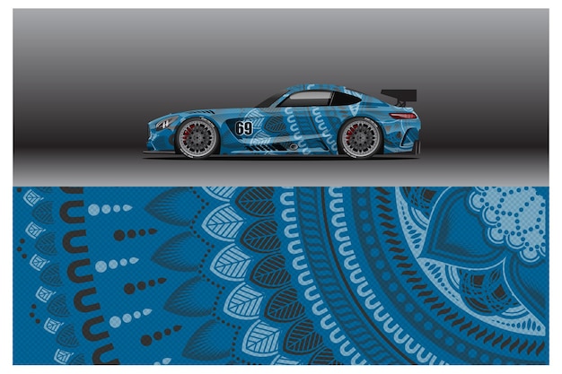 Abstract race car wrap sticker design und sporthintergrund für den täglichen gebrauch rennlackierungen oder aufkleber