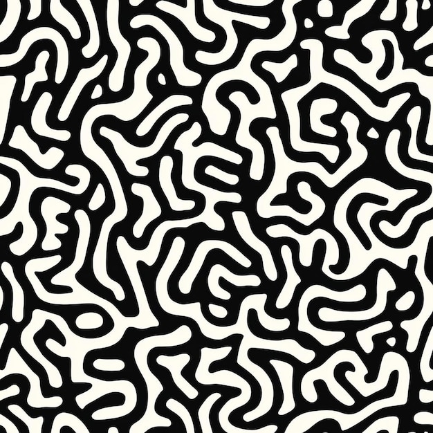 Abstract Schwarz-Weiß-Nähtlosmuster