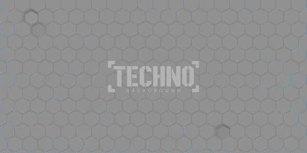 Abstract Seamless Futuristic Simple Hexagonal Gaming Cyber Vector Tech Hintergrundvorlage