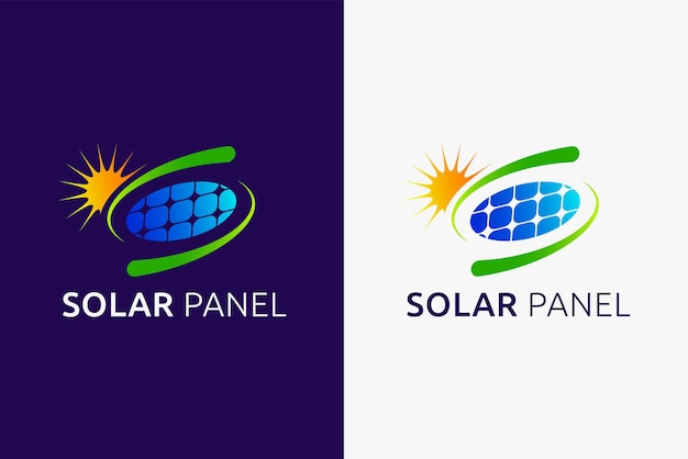 Vektor abstract solarpanel-logo-konzept mit dem buchstaben s und sonne für unternehmen industrie natürliche energie