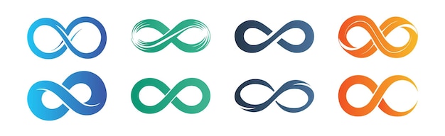 Abstract Vector Infinity Symbol Icons oder Logos Design Vorlage