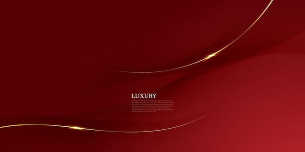 Abstract vector luxus rot und gold hintergrund modernes kreatives konzept